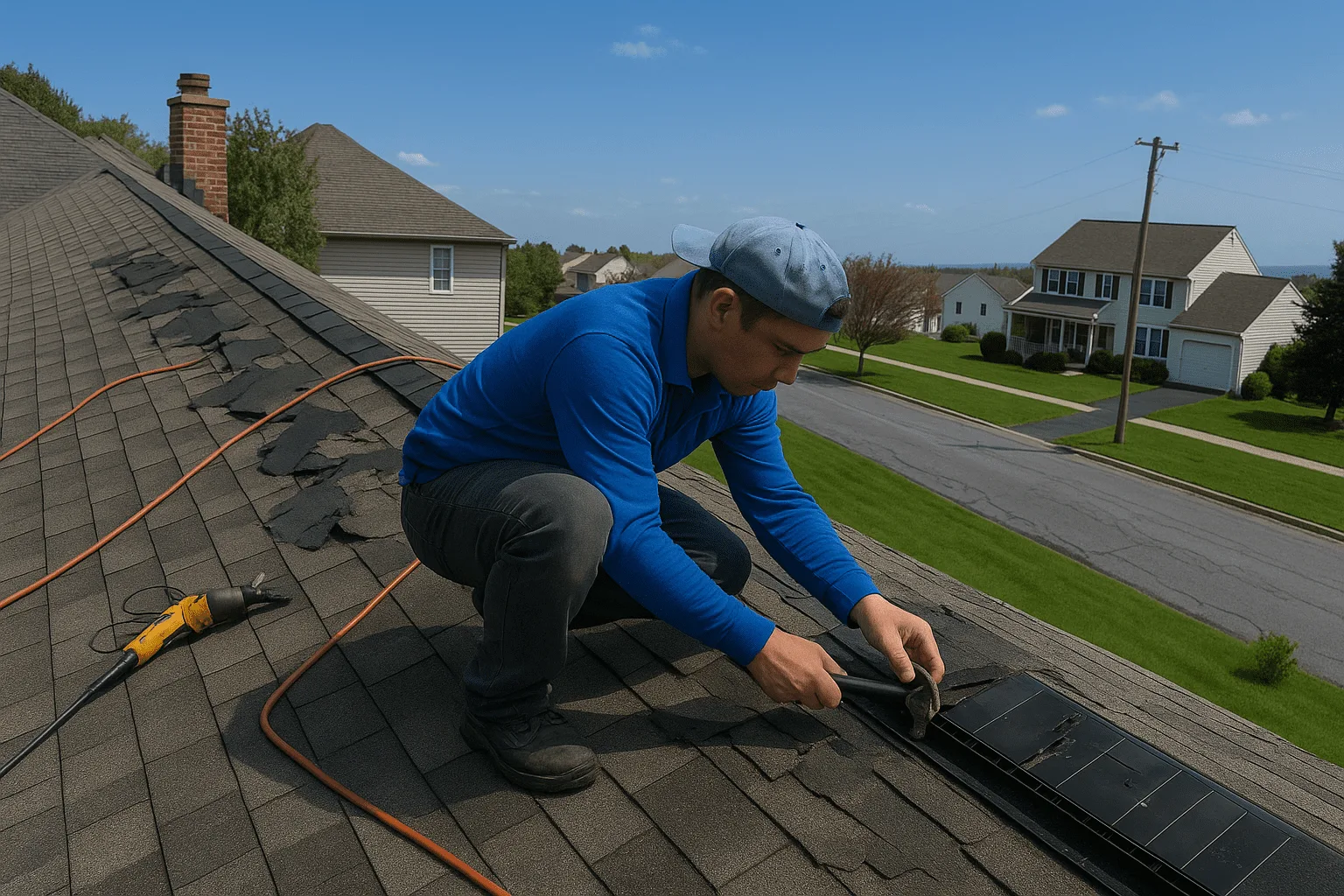 identify storm damage on the roof