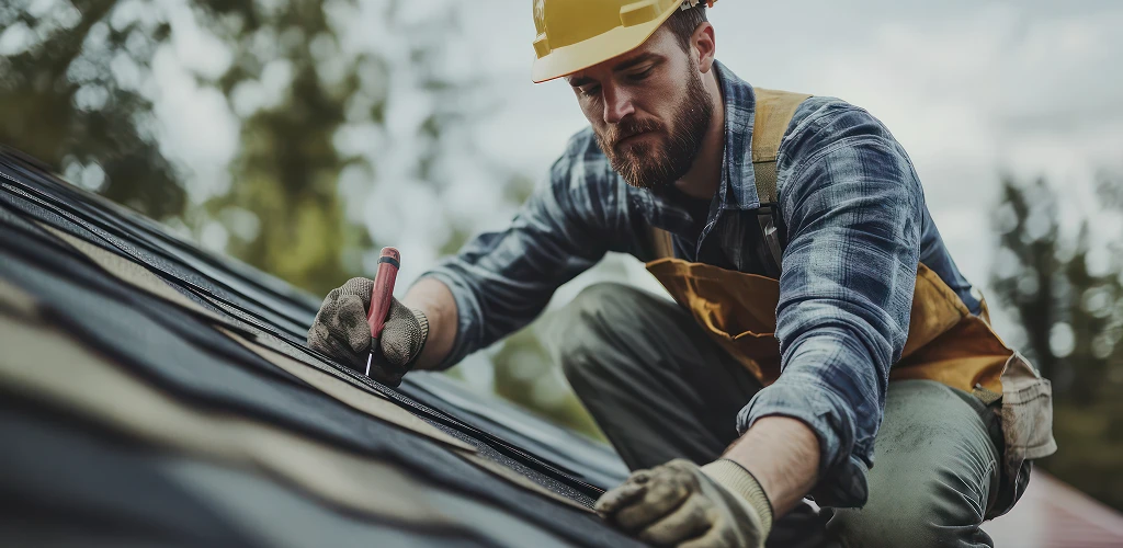 Roof repair signs Allentown home with visible damage needing immediate repair