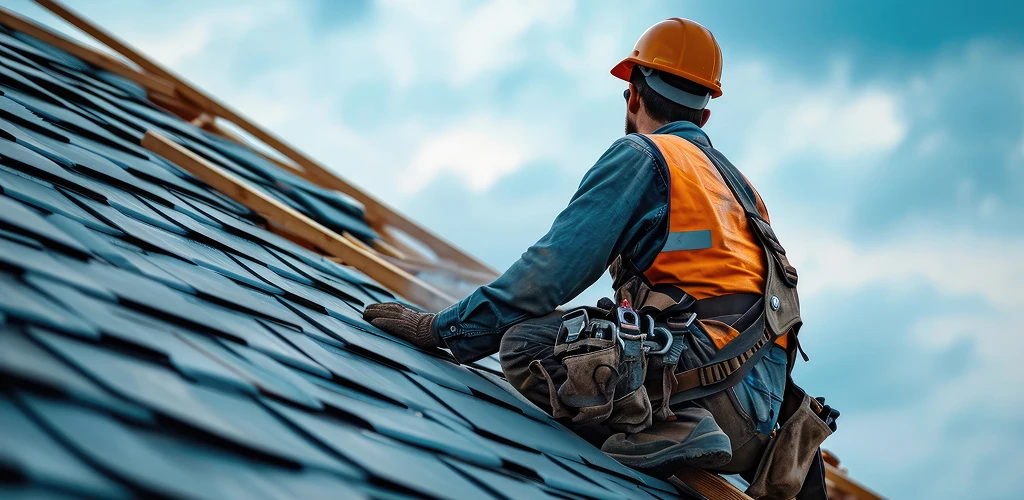 Roof inspections prevent costly repairs Allentown professional inspecting a home’s roof for damage