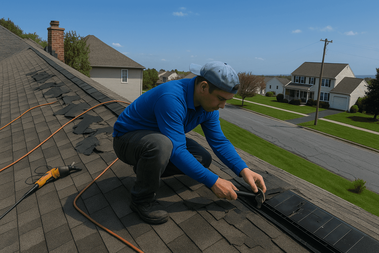 identify storm damage on the roof