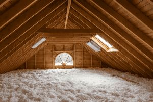 Attic insulation and rooftop installation for energy efficient roofing in Center Valley