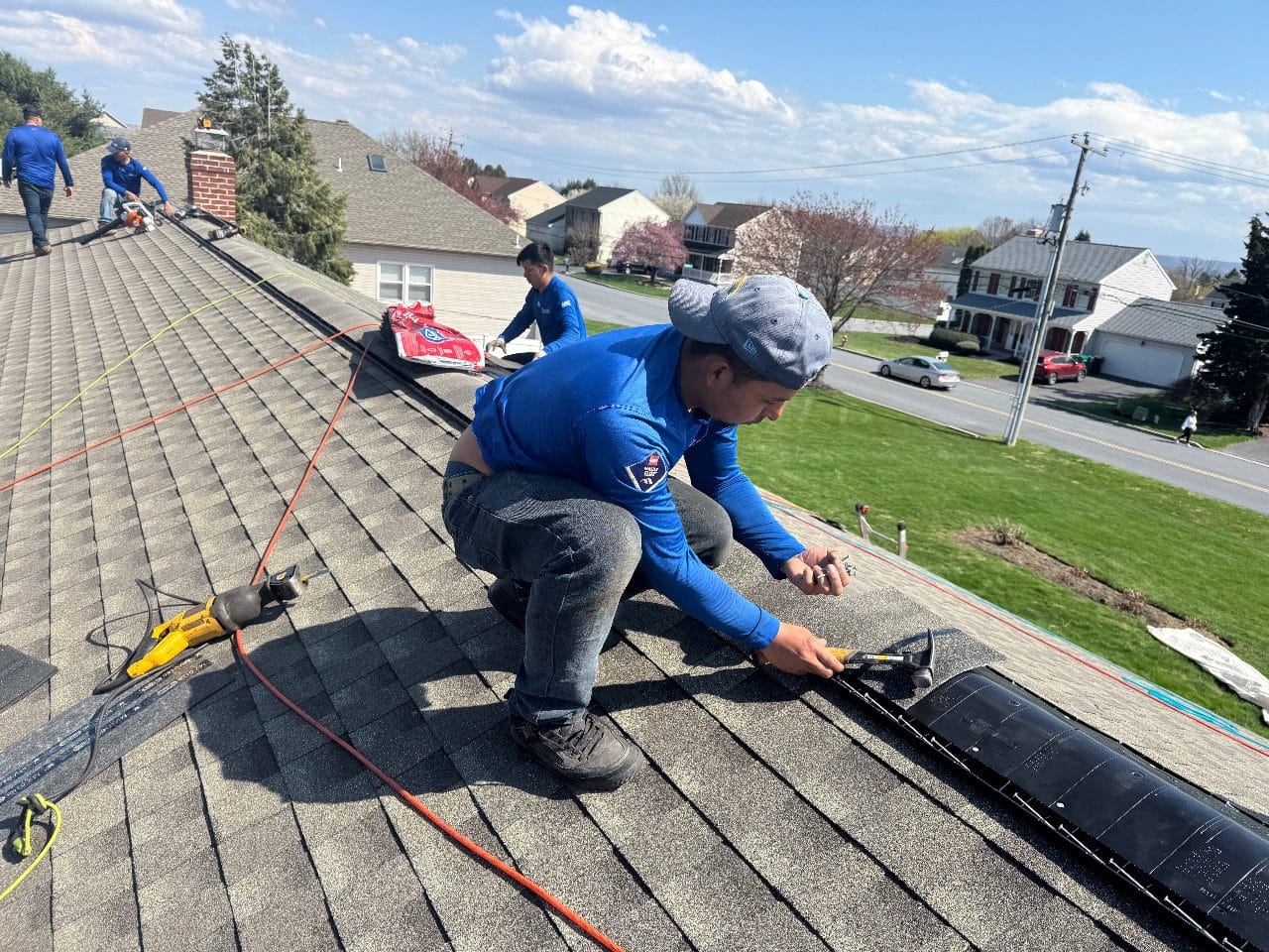 Asphalt Shingle Roofing team in action