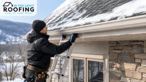 Professional reviewing Lehigh Valley roof ice dam prevention